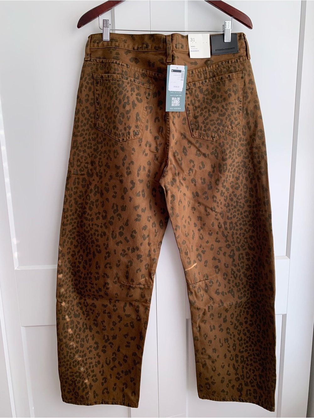 Citizens of Humanity Leopard Print Miro Long low-slung Relaxed Jeans women’s 31 - Picture 4 of 16